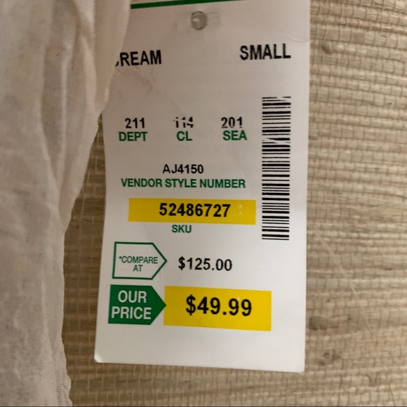 NWT Boho/Vintage tan and brown lace top. Can be tied or worn over cami. - Picture 6 of 6